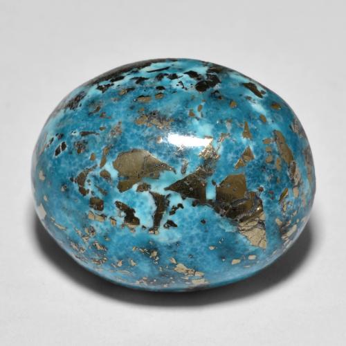 Turquesa turquesa natural de 31,67 ct, corte óvalo, opaco