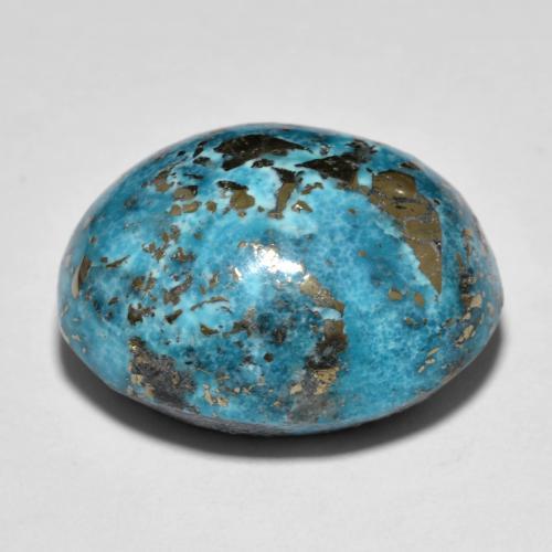 Turquesa turquesa natural de 31,67 ct, corte óvalo, opaco