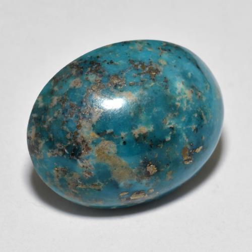 Turquesa turquesa natural de 22,71 ct, corte óvalo, opaco