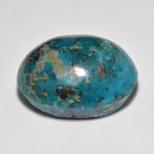 Turquesa turquesa natural de 22,71 ct, corte óvalo, opaco