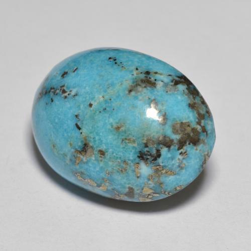 Turquesa turquesa natural de 21,02 ct, corte óvalo, opaco
