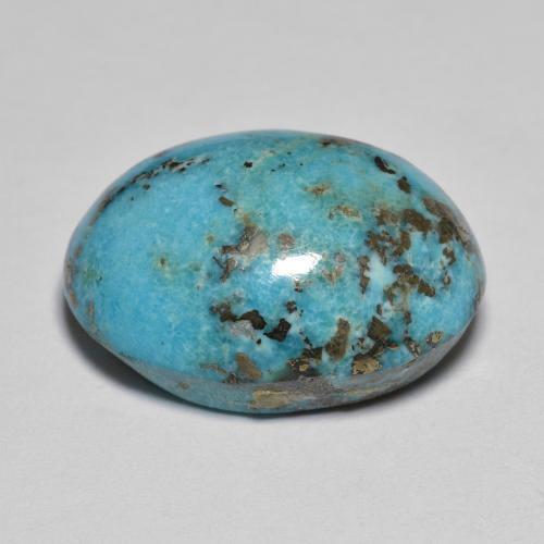 Turquesa turquesa natural de 21,02 ct, corte óvalo, opaco