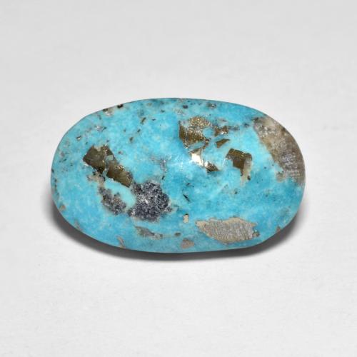 Turquesa turquesa natural de 11,52 ct, corte óvalo, opaco