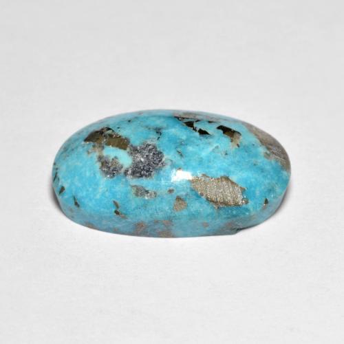 Turquesa turquesa natural de 11,52 ct, corte óvalo, opaco