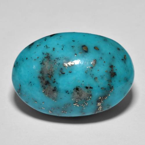 Turquesa turquesa natural de 23,92 ct, corte óvalo, opaco