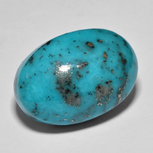 Turquesa turquesa natural de 23,92 ct, corte óvalo, opaco