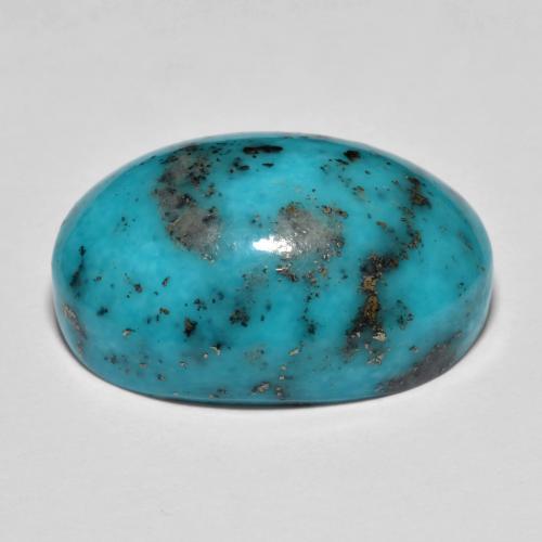 Turquesa turquesa natural de 23,92 ct, corte óvalo, opaco