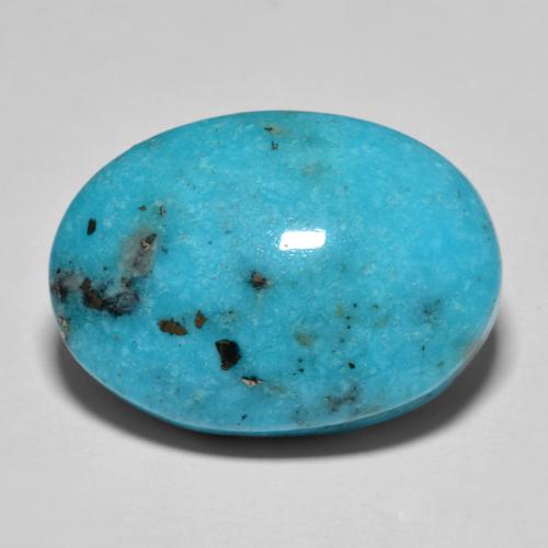 Turquesa turquesa natural de 19,79 ct, corte óvalo, opaco