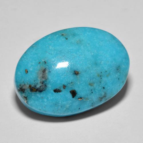 Turquesa turquesa natural de 19,79 ct, corte óvalo, opaco