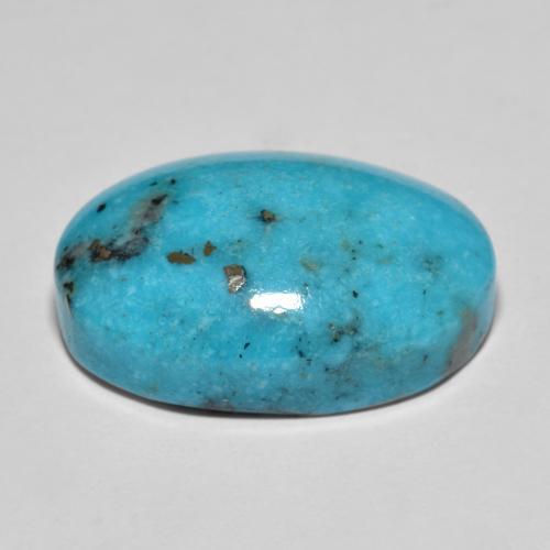 Turquesa turquesa natural de 19,79 ct, corte óvalo, opaco