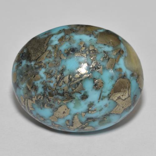 Turquesa turquesa natural de 31,45 ct, corte óvalo, opaco