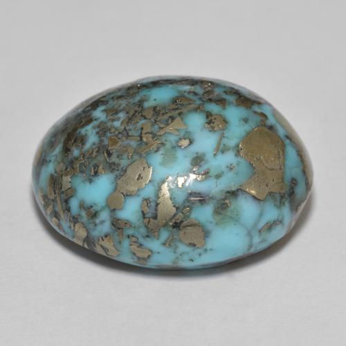 Turquesa turquesa natural de 31,45 ct, corte óvalo, opaco