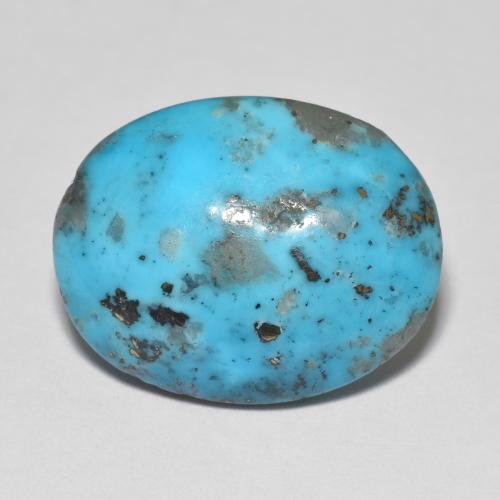 Turquesa turquesa natural de 13,04 ct, corte óvalo, opaco