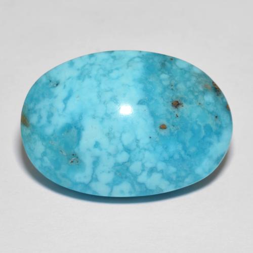 Turquesa turquesa natural de 19,93 ct, corte óvalo, opaco