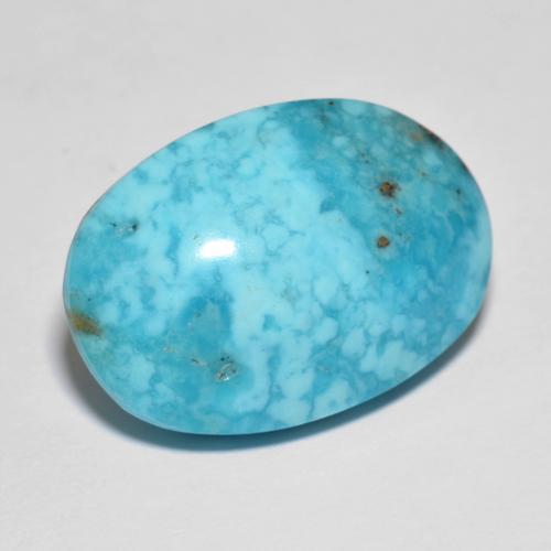 Turquesa turquesa natural de 19,93 ct, corte óvalo, opaco