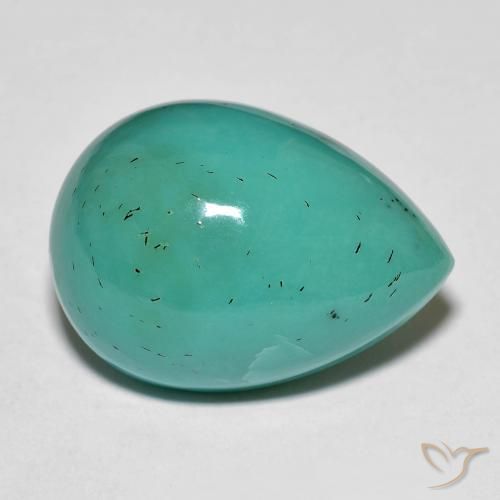 Turquesa turquesa natural de 19,94 ct, en forma de pera, opaco