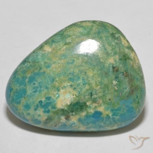 Turquesa Verde azul claro medio natural de 14.63 ct, Trillón, Opaco