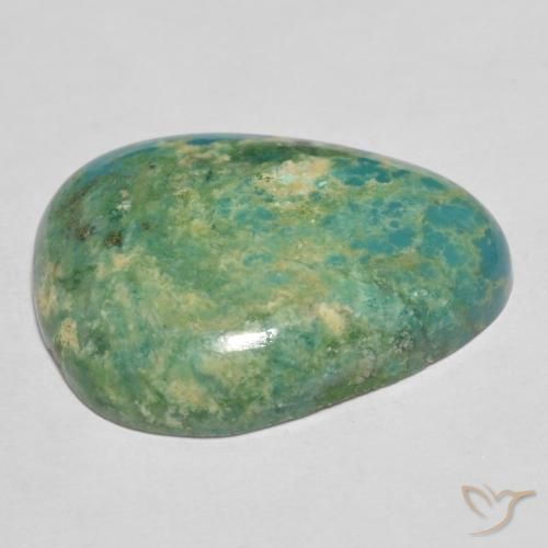 Turquesa Verde azul claro medio natural de 14.63 ct, Trillón, Opaco