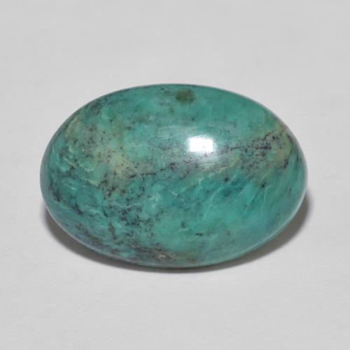 Turquesa turquesa natural de 4,08 ct, corte óvalo, opaco