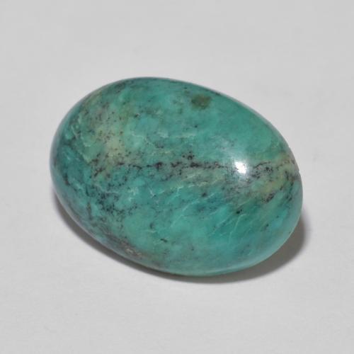 Turquesa turquesa natural de 4,08 ct, corte óvalo, opaco