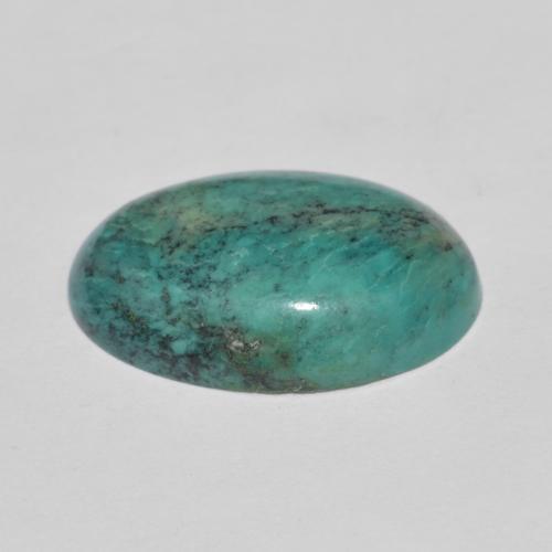 Turquesa turquesa natural de 4,08 ct, corte óvalo, opaco