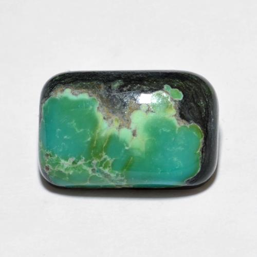 Turquesa multicolor natural de 5,93 ct, corte cojín, opaco