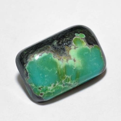 Turquesa multicolor natural de 5,93 ct, corte cojín, opaco