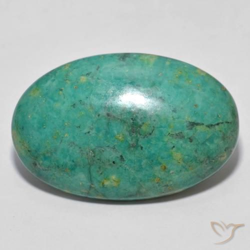 11.73ct Natural Verde azul Turquesa, Ovalada, Opaco