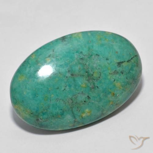 Turquesa Verde azul natural de 11.73 ct, Ovalada, Opaco