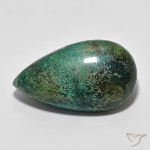 8.44ct Natural Azul verde oscuro Turquesa, En forma de pera, Opaco
