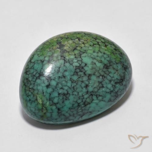 8.63ct Natural Verde manzana Turquesa, Elegante, Opaco