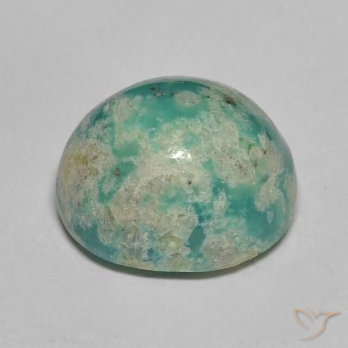 Turquesa Verde azulado medio natural de 9.80 ct, Ovalada, Opaco