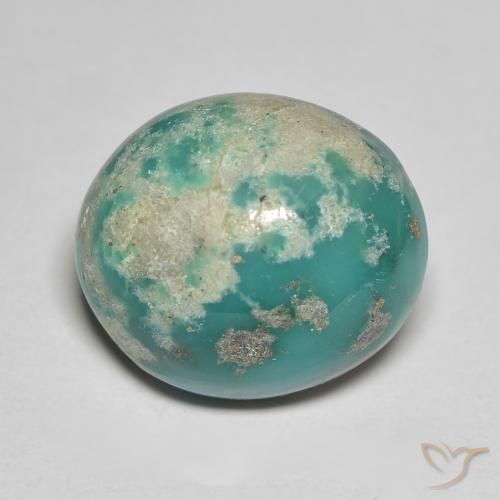 11.33ct Natural Cerceta claro Turquesa, Ovalada, Opaco