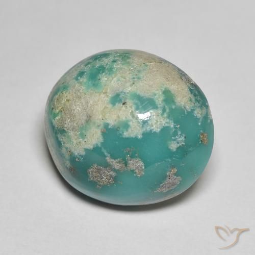 Turquesa Cerceta claro natural de 11.33 ct, Ovalada, Opaco