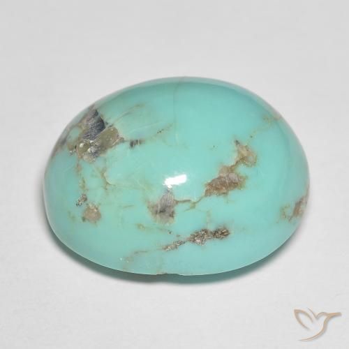 Turquesa Verde espuma de mar natural de 18.55 ct, Ovalada, Opaco