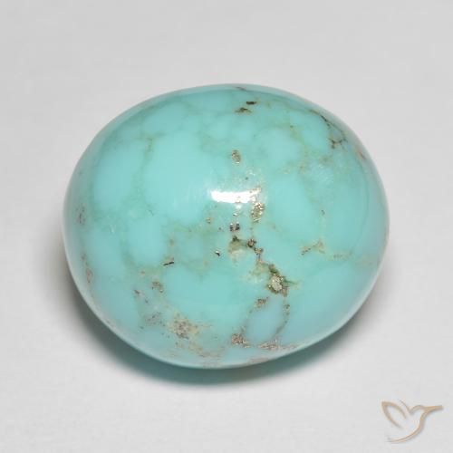 Turquesa turquesa natural de 18,73 ct, corte óvalo, opaco