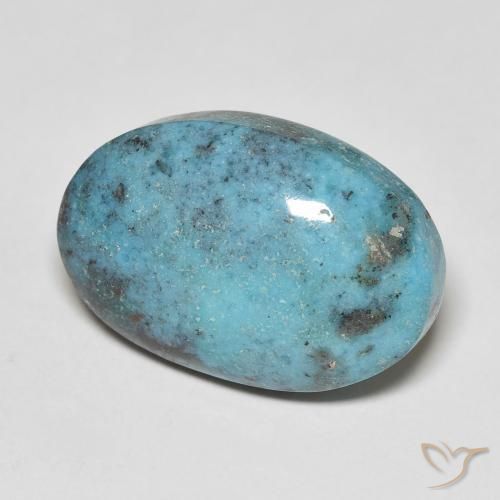 Turquesa Azul verdoso natural de 13.55 ct, Ovalada, Opaco