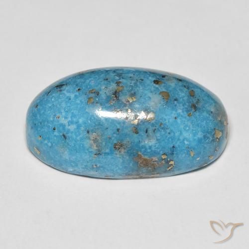 Turquesa Cerceta natural de 20.84 ct, Ovalada, Opaco