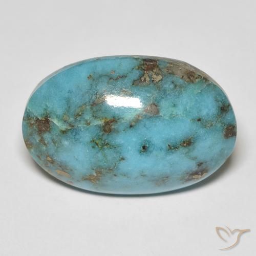 21.29ct Natural Cerceta Turquesa, Ovalada, Opaco