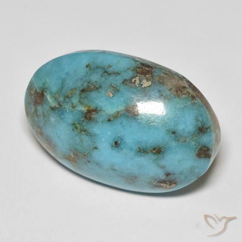 Turquesa Cerceta natural de 21.29 ct, Ovalada, Opaco