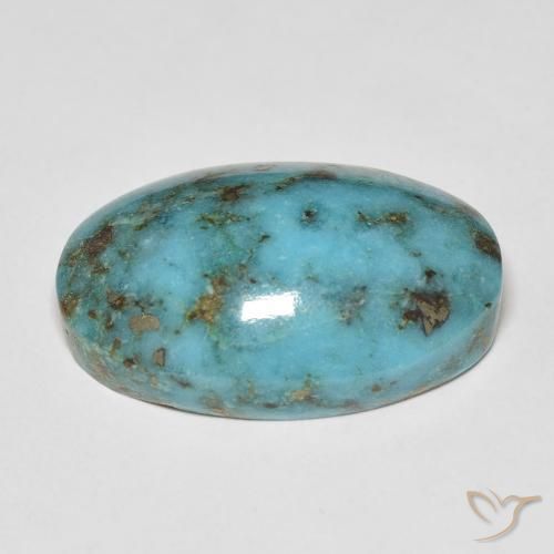 Turquesa Cerceta natural de 21.29 ct, Ovalada, Opaco