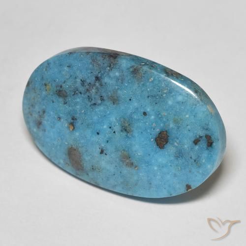 Turquesa Cerceta natural de 19.46 ct, Ovalada, Opaco