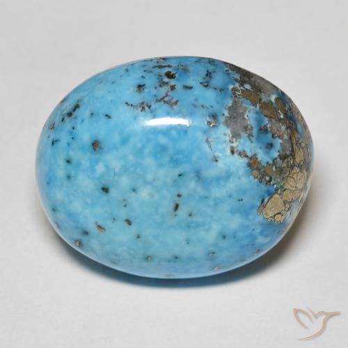 Turquesa turquesa natural de 24,31 ct, corte óvalo, opaco