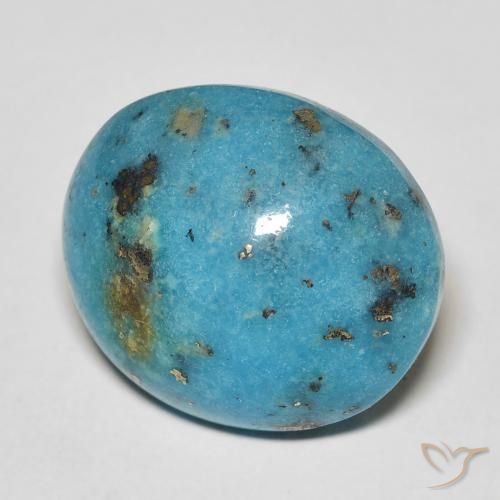 Turquesa Cerceta natural de 19.71 ct, Ovalada, Opaco