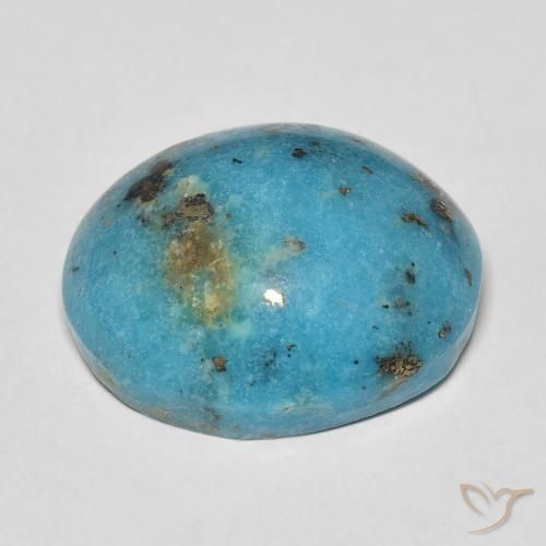 Turquesa Cerceta natural de 19.71 ct, Ovalada, Opaco