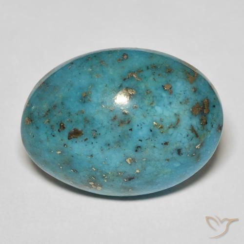 25.93ct Natural Azul verdoso medio Turquesa, Ovalada, Opaco