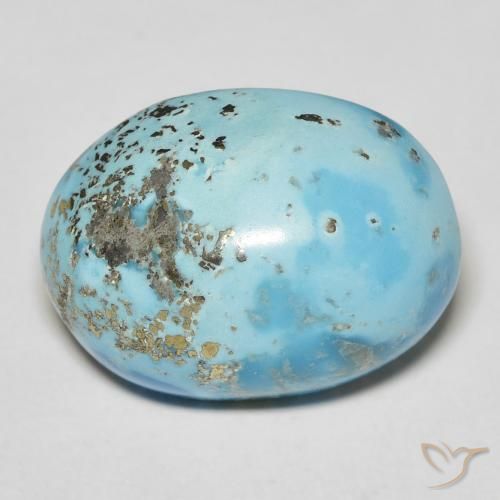 Turquesa turquesa natural de 16,15 ct, corte óvalo, opaco