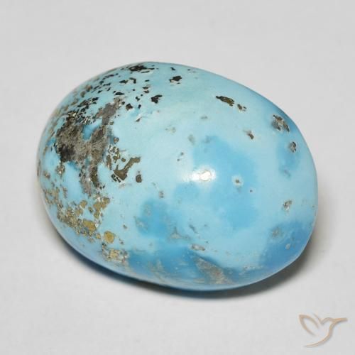 Turquesa turquesa natural de 16,15 ct, corte óvalo, opaco