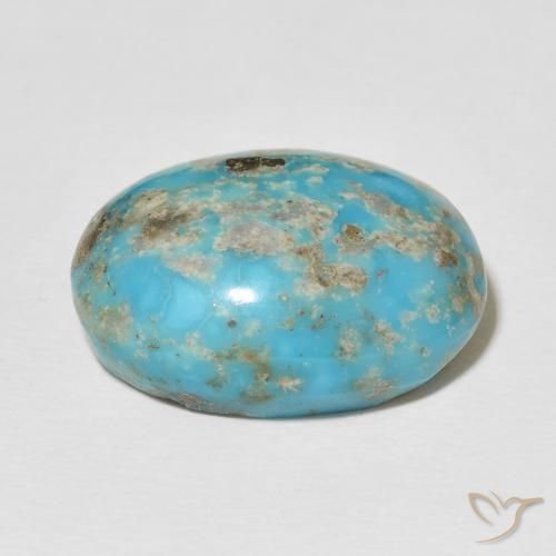 Turquesa Azul verdoso medio natural de 23.17 ct, Ovalada, Opaco