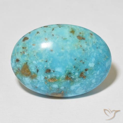 37.69ct Natural Azul verdoso medio Turquesa, Ovalada, Opaco